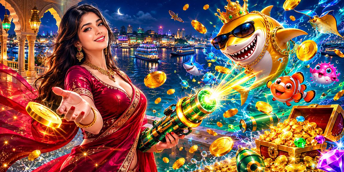 ঢাকায় ফিশিং গেম উপভোগকারী বাংলাদেশি মডেল