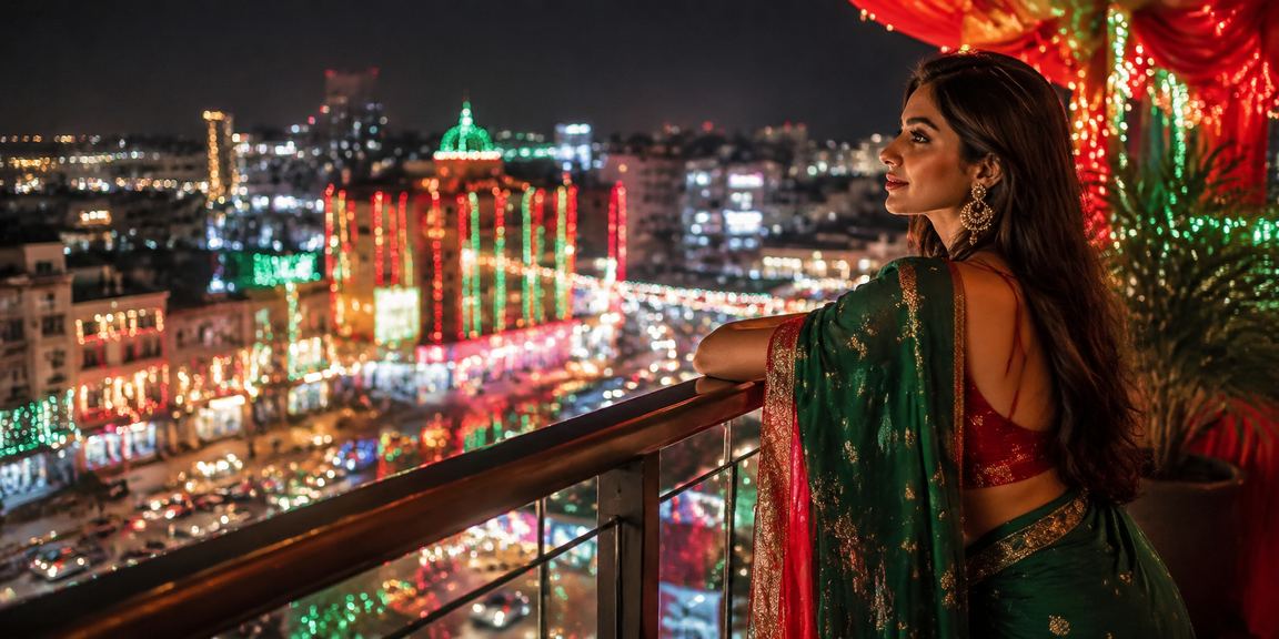 রংপুরে মোবাইল পেমেন্টে লাল-সবুজ পোশাকে বাংলাদেশি তরুণী